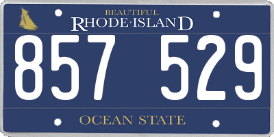 RI license plate 857529