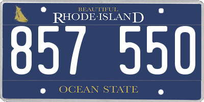 RI license plate 857550