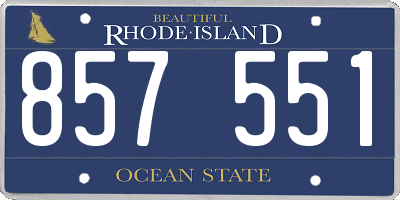 RI license plate 857551