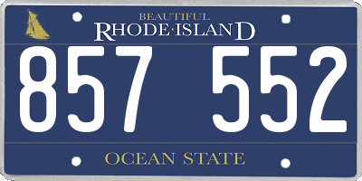 RI license plate 857552