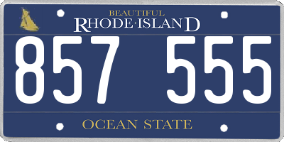 RI license plate 857555