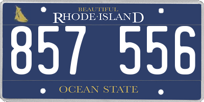 RI license plate 857556