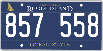 RI license plate 857558