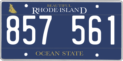 RI license plate 857561