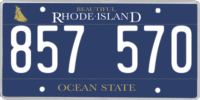 RI license plate 857570