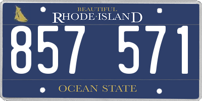 RI license plate 857571