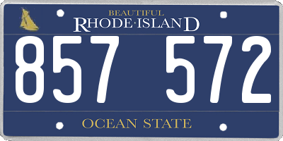 RI license plate 857572