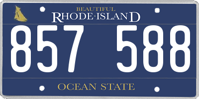 RI license plate 857588