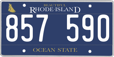 RI license plate 857590