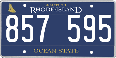 RI license plate 857595