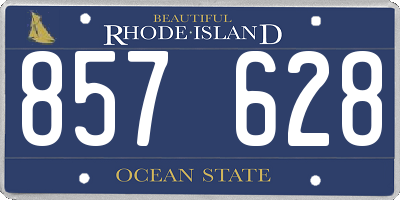 RI license plate 857628