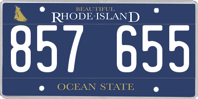 RI license plate 857655