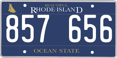RI license plate 857656