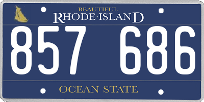RI license plate 857686