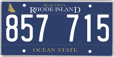 RI license plate 857715