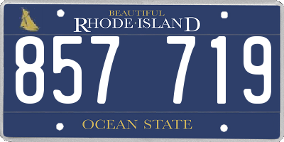 RI license plate 857719