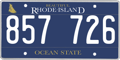 RI license plate 857726