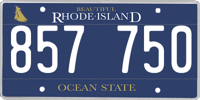 RI license plate 857750