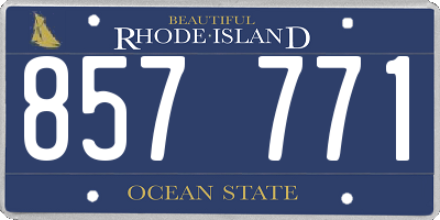 RI license plate 857771