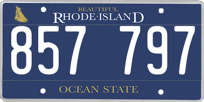 RI license plate 857797
