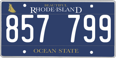 RI license plate 857799