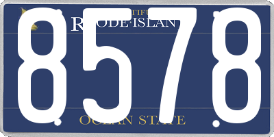 RI license plate 8578
