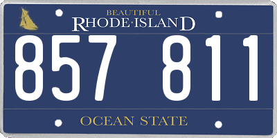 RI license plate 857811