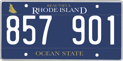 RI license plate 857901