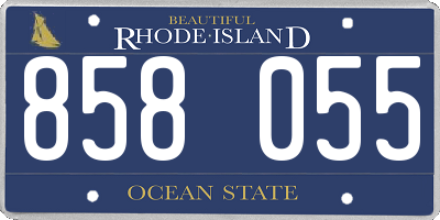 RI license plate 858055