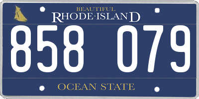 RI license plate 858079