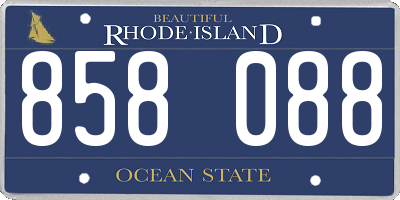 RI license plate 858088