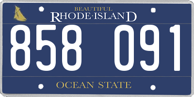 RI license plate 858091