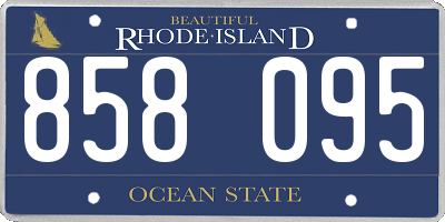 RI license plate 858095
