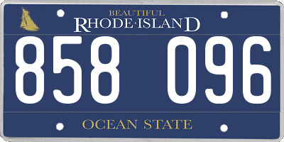 RI license plate 858096