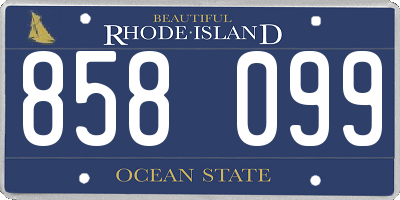 RI license plate 858099