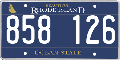 RI license plate 858126