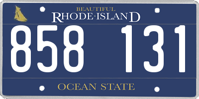 RI license plate 858131