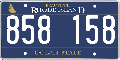 RI license plate 858158