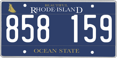 RI license plate 858159