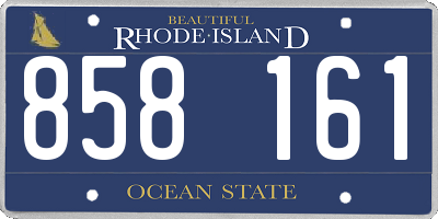 RI license plate 858161