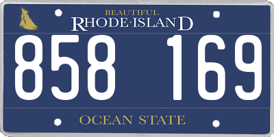 RI license plate 858169