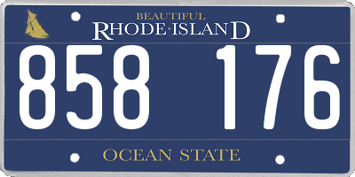 RI license plate 858176