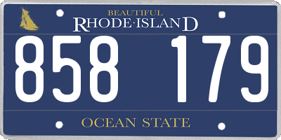 RI license plate 858179