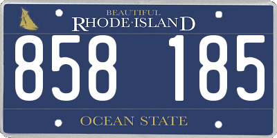 RI license plate 858185