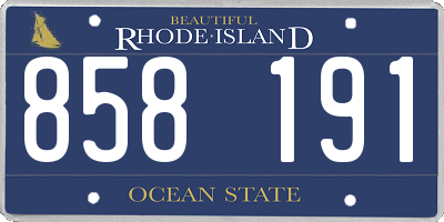 RI license plate 858191