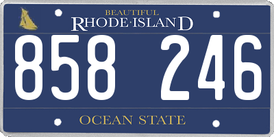 RI license plate 858246