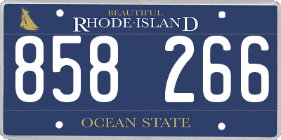 RI license plate 858266
