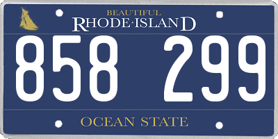 RI license plate 858299