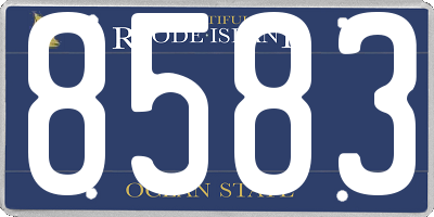 RI license plate 8583
