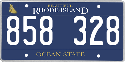 RI license plate 858328